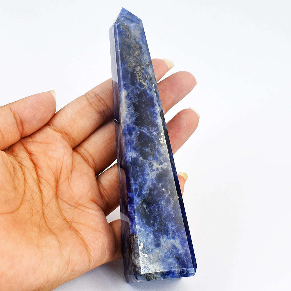 gemsmore:Exclusive Sodalite Carved Healing Crystal Tower