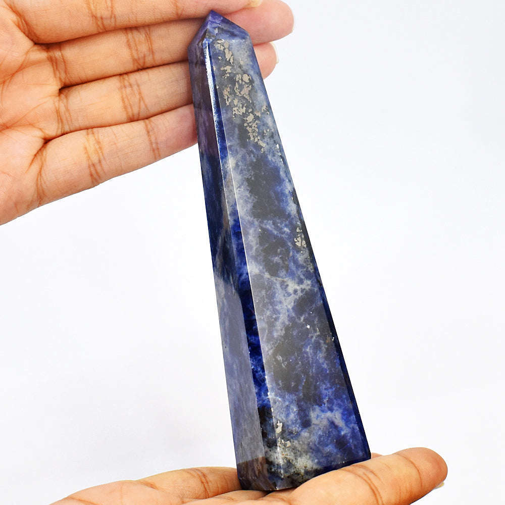 gemsmore:Exclusive Sodalite Carved Healing Crystal Tower