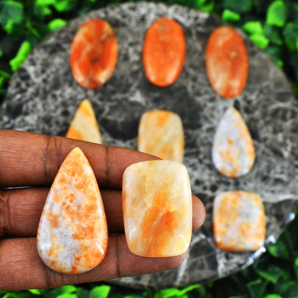 gemsmore:Exclusive Sunstone Untreated Gemstone Cabochon Lot