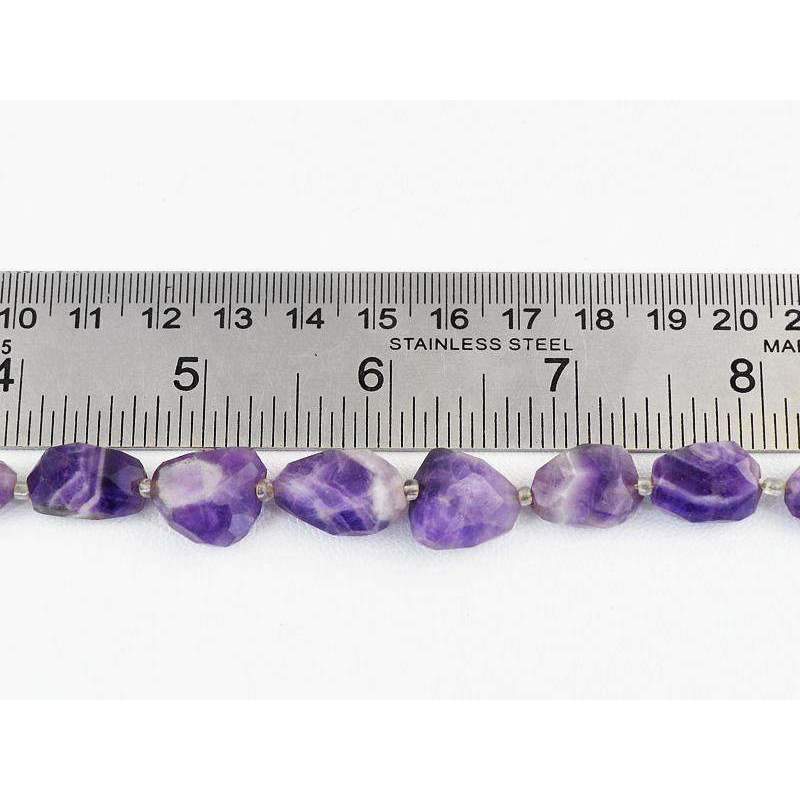 gemsmore:Faceted Bi-Color Amethyst Strand Natural Drilled Beads