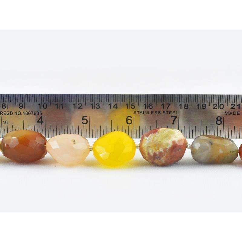 gemsmore:Faceted Multicolor Multi Gemstone Strand Natural Drilled Beads