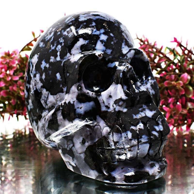 gemsmore:Gabrella Jasper Hand Carved Gemstone Skull
