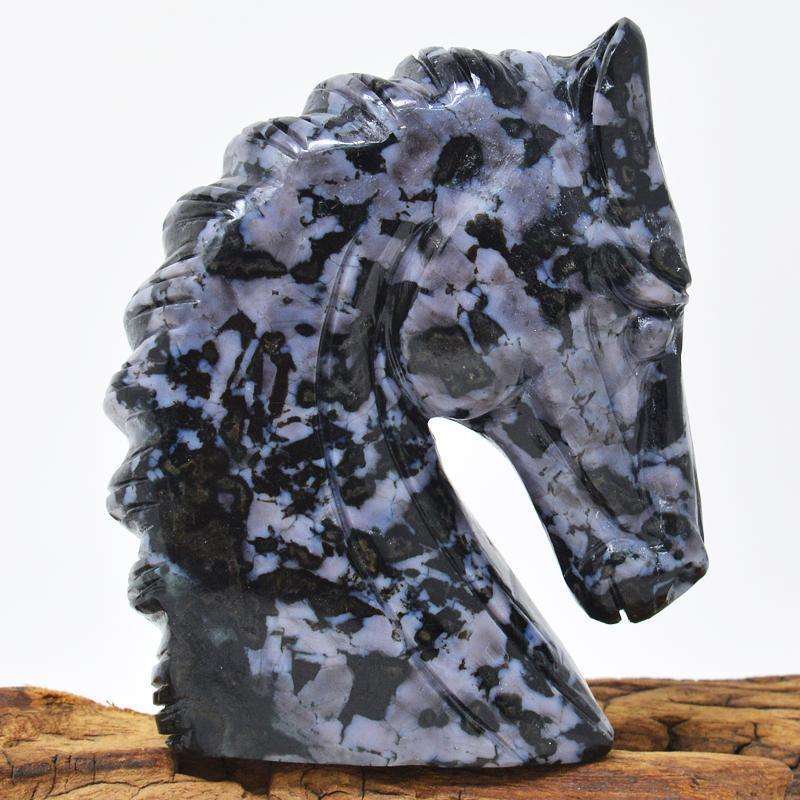 gemsmore:Gabrella Jasper Hand Carved Horse Head