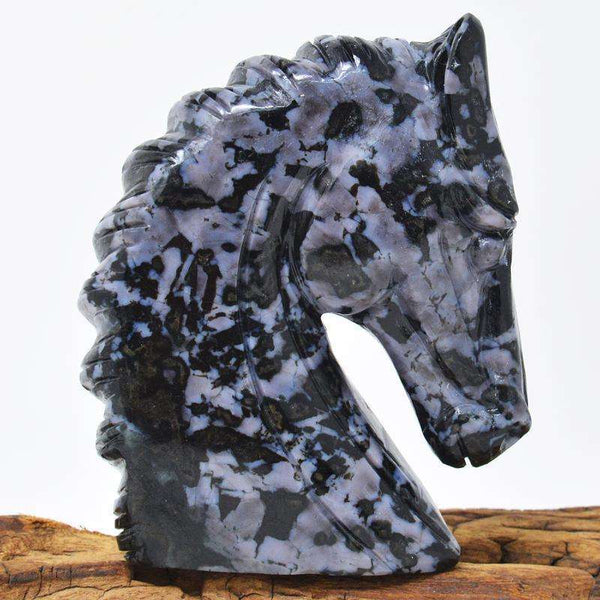 gemsmore:Gabrella Jasper Hand Carved Horse Head