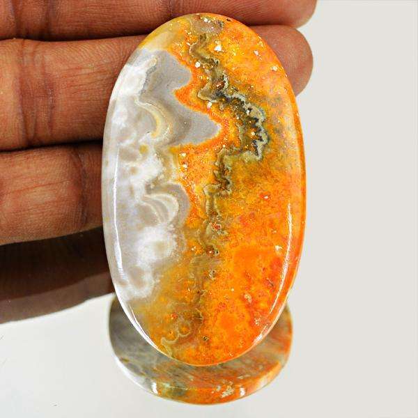 gemsmore:Amazing Bumble Bee Jasper Oval Shape Loose Gemstone