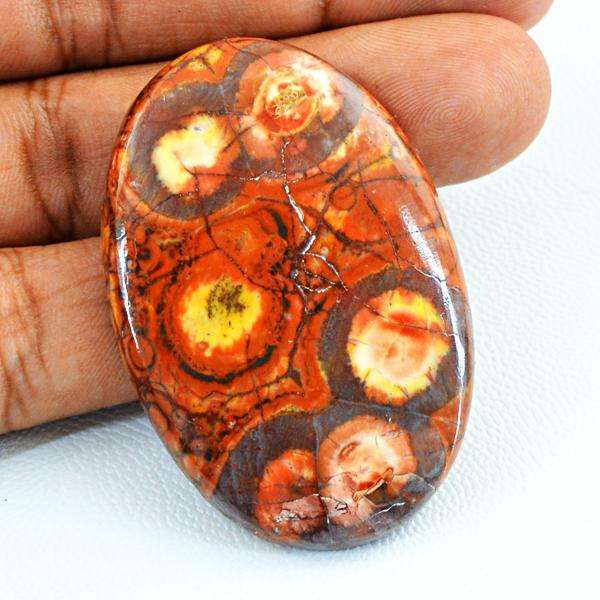 gemsmore:Amazing Genuine Hungarian Agate Oval Shape Untreated Loose Gemstone