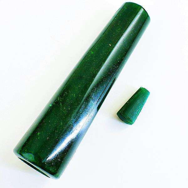 gemsmore:Amazing Green Jade Smoking Pipe - Massive Size