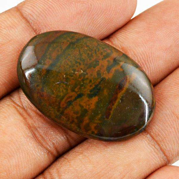 gemsmore:Amazing Natural Bloodstone Oval Shape Untreated Loose Gemstone
