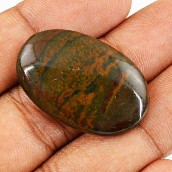 gemsmore:Amazing Natural Bloodstone Oval Shape Untreated Loose Gemstone