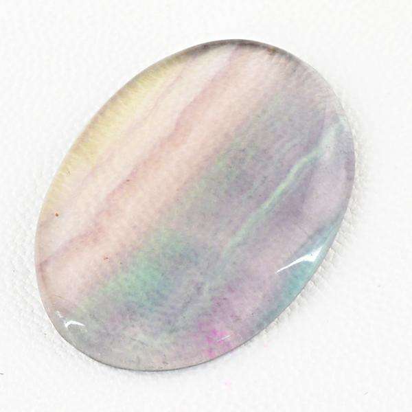 gemsmore:Amazing Natural Multi Color Fluorite Oval Shape Untreated Loose Gemstone