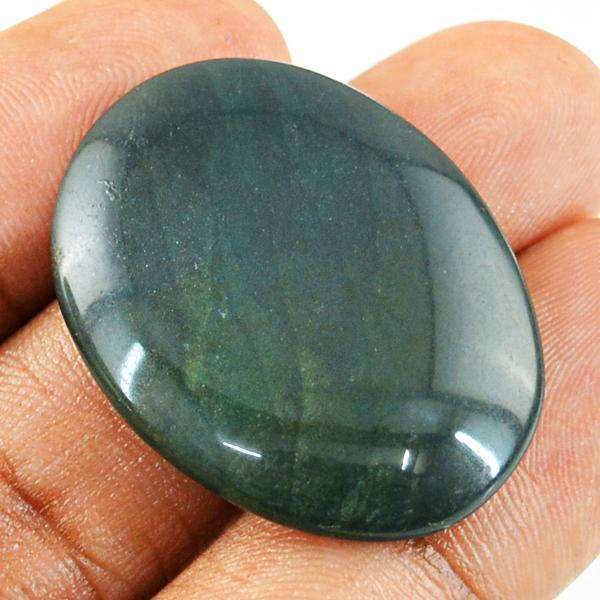 gemsmore:Amazing Natural Oval Shape Green Jasper Untreated Loose Gemstone