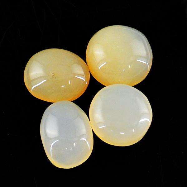 gemsmore:Amazing Natural Oval Shape Yellow Color Onyx Loose Gemstone Lot