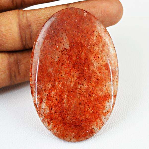 gemsmore:Amazing Natural Red Moss Agate Oval Shape Loose Gemstone