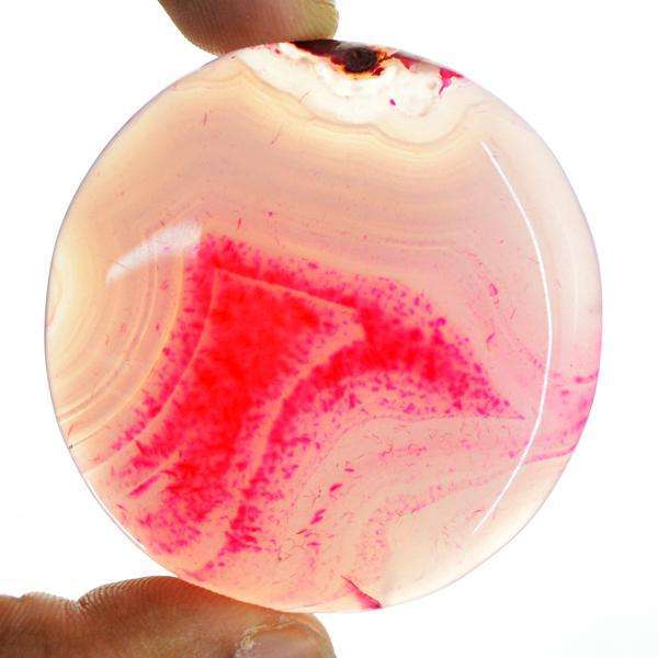 gemsmore:Amazing Natural Round Shape Pink Onyx Untreated Loose Gemstone