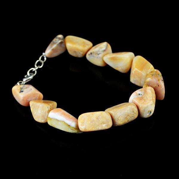 gemsmore:Amazing Pink Australian Opal Drilled Beads Bracelet