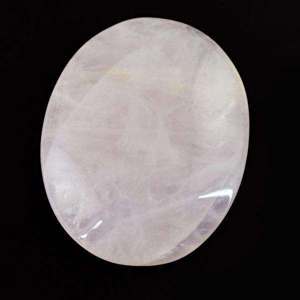 gemsmore:Amazing Pink Rose Quartz Oval Shape Untreated Loose Gemstone