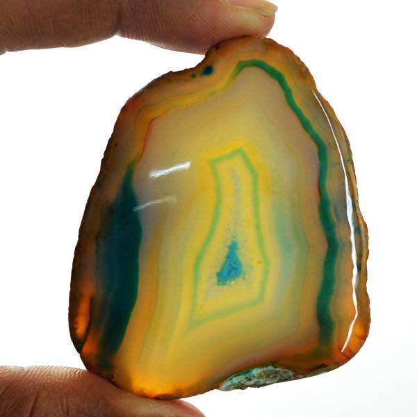 gemsmore:Amazing Slice Agate Untreated Loose Gemstone