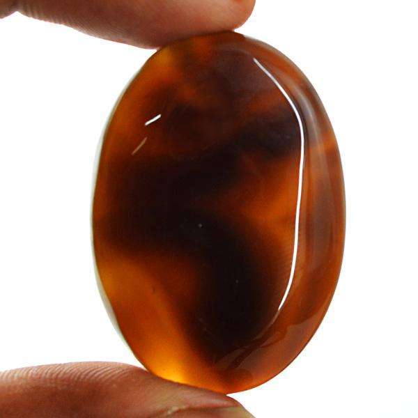 gemsmore:Genuine Amazing Brown Onyx Oval Shape Untreated Loose Gemstone