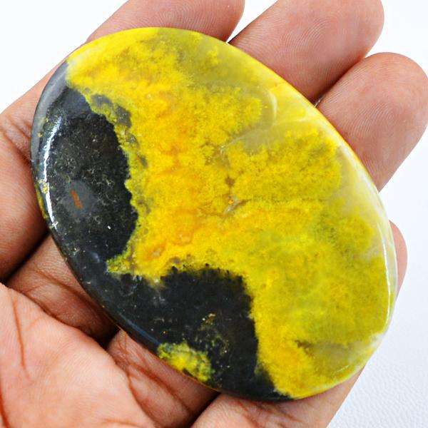 gemsmore:Genuine Amazing Bumble Bee Jasper Oval Shape Untreated Loose Gemstone