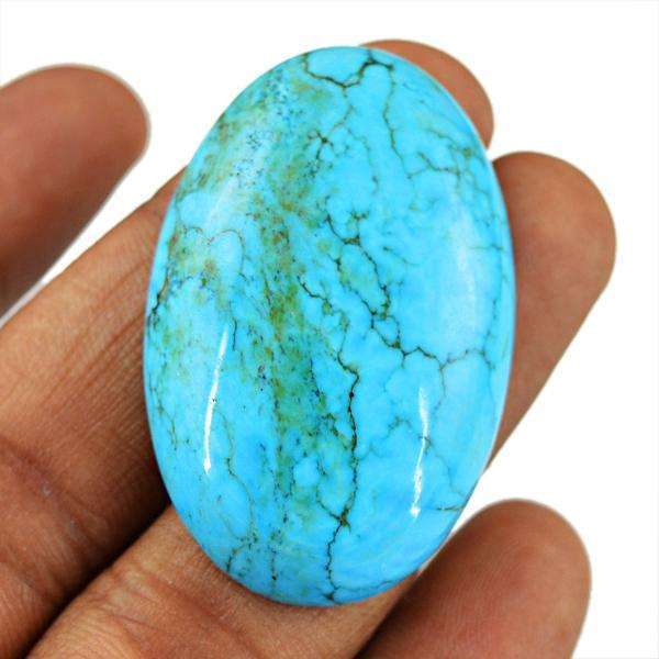 gemsmore:Genuine Amazing Oval Shape Turquoise Untreated Loose Gemstone