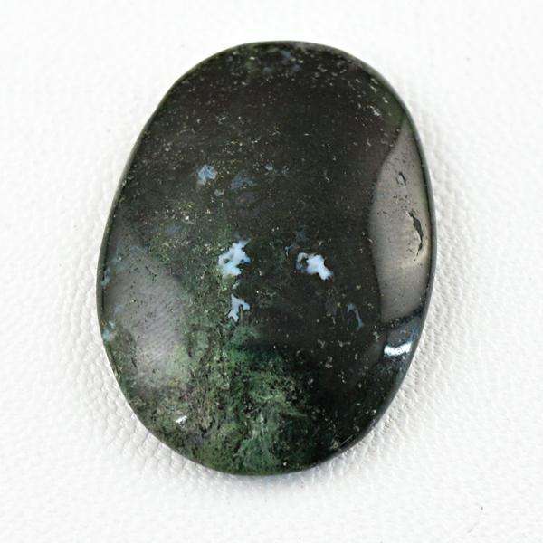 gemsmore:Genuine Oval Shape Green Moss Agate Untreated Loose Gemstone