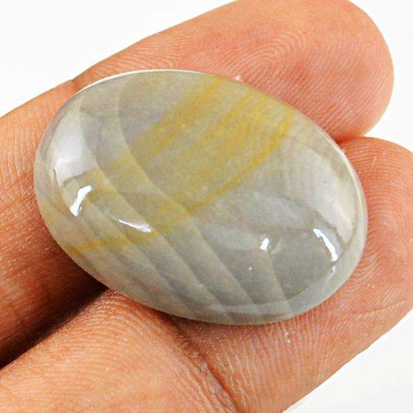 gemsmore:Genuine Oval Shape Polygram Jasper Untreated Loose Gemstone