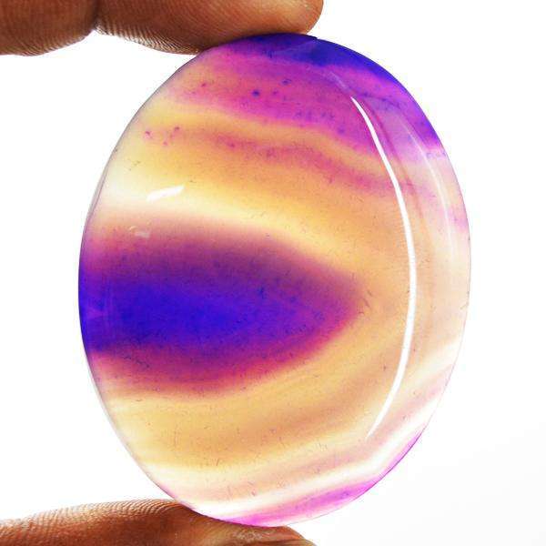gemsmore:Genuine Oval Shape Purple Onyx Untreated Loose Gemstone