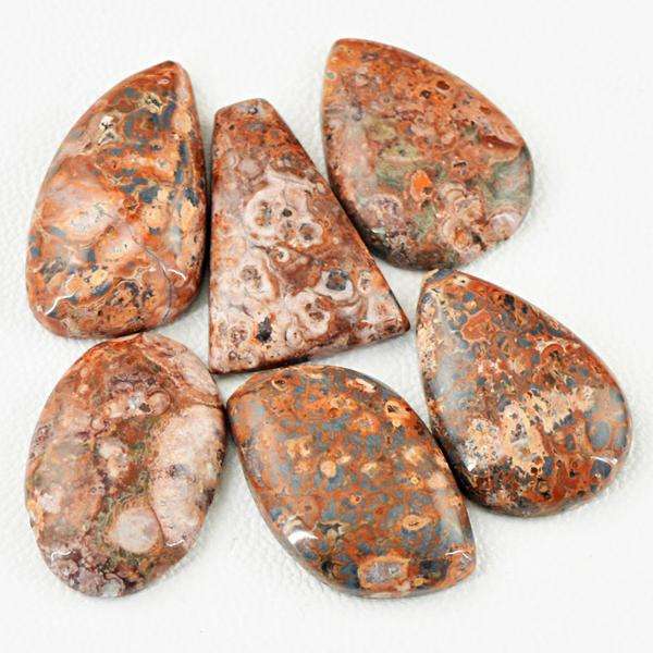 gemsmore:Genuine Poppy Jasper Loose Gemstone Lot