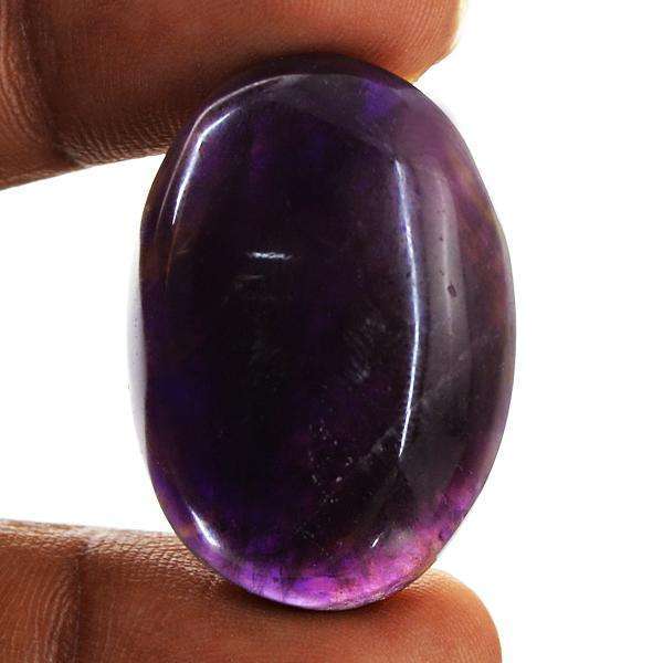 gemsmore:Genuine Purple Amethyst Oval Shape Loose Gemstone