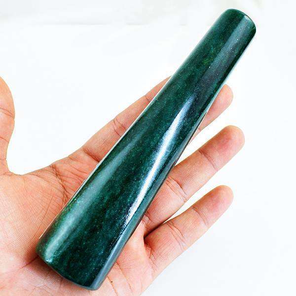 gemsmore:Museum Size Green Jade Smoking Pipe