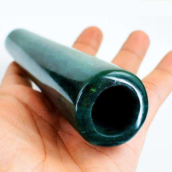 gemsmore:Museum Size Green Jade Smoking Pipe