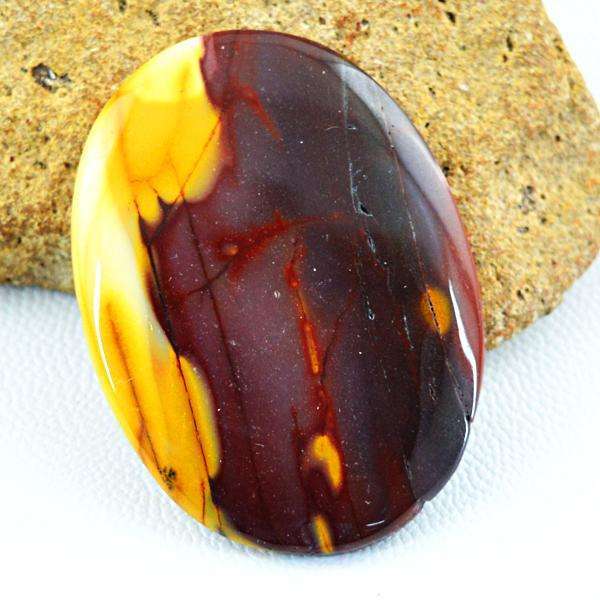 gemsmore:Natural Amazing Mookaite Oval Shape Untreated Loose Gemstone