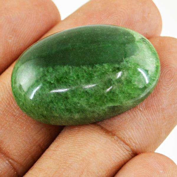 gemsmore:Natural Oval Shape Green Jasper Untreated Loose Gemstone