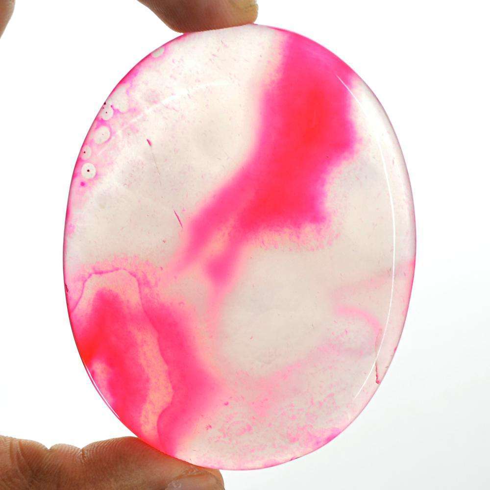 gemsmore:Natural Oval Shape Pink Onyx Untreated Loose Gemstone