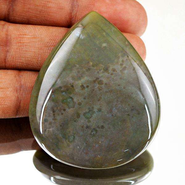 gemsmore:Natural Pear Shape Bloodstone Untreated Loose Gemstone