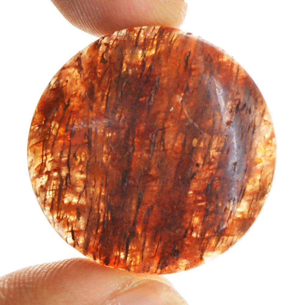 gemsmore:Natural Red Moss Agate Round Shape Untreated Loose Gemstone