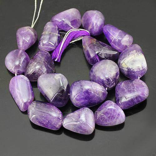 gemsmore:Genuine 15 inches Bolivian Amethyst Gemstone Strand