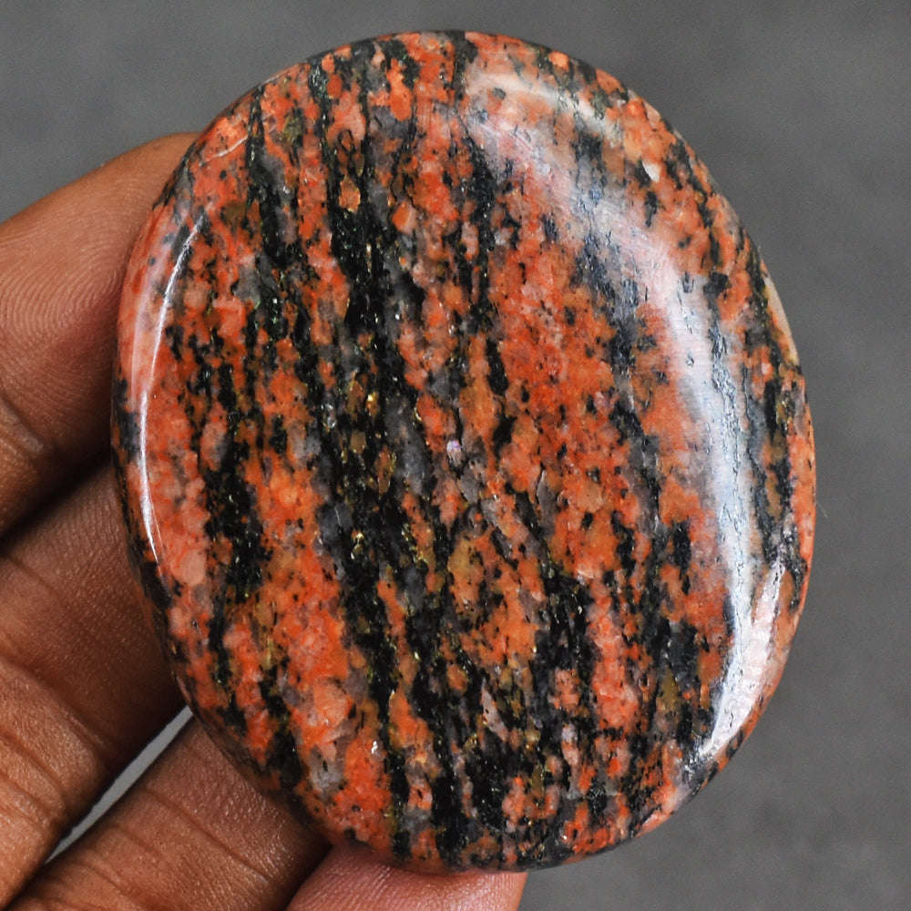 gemsmore:Genuine 156  Carats Blood Green Unakite Gemstone