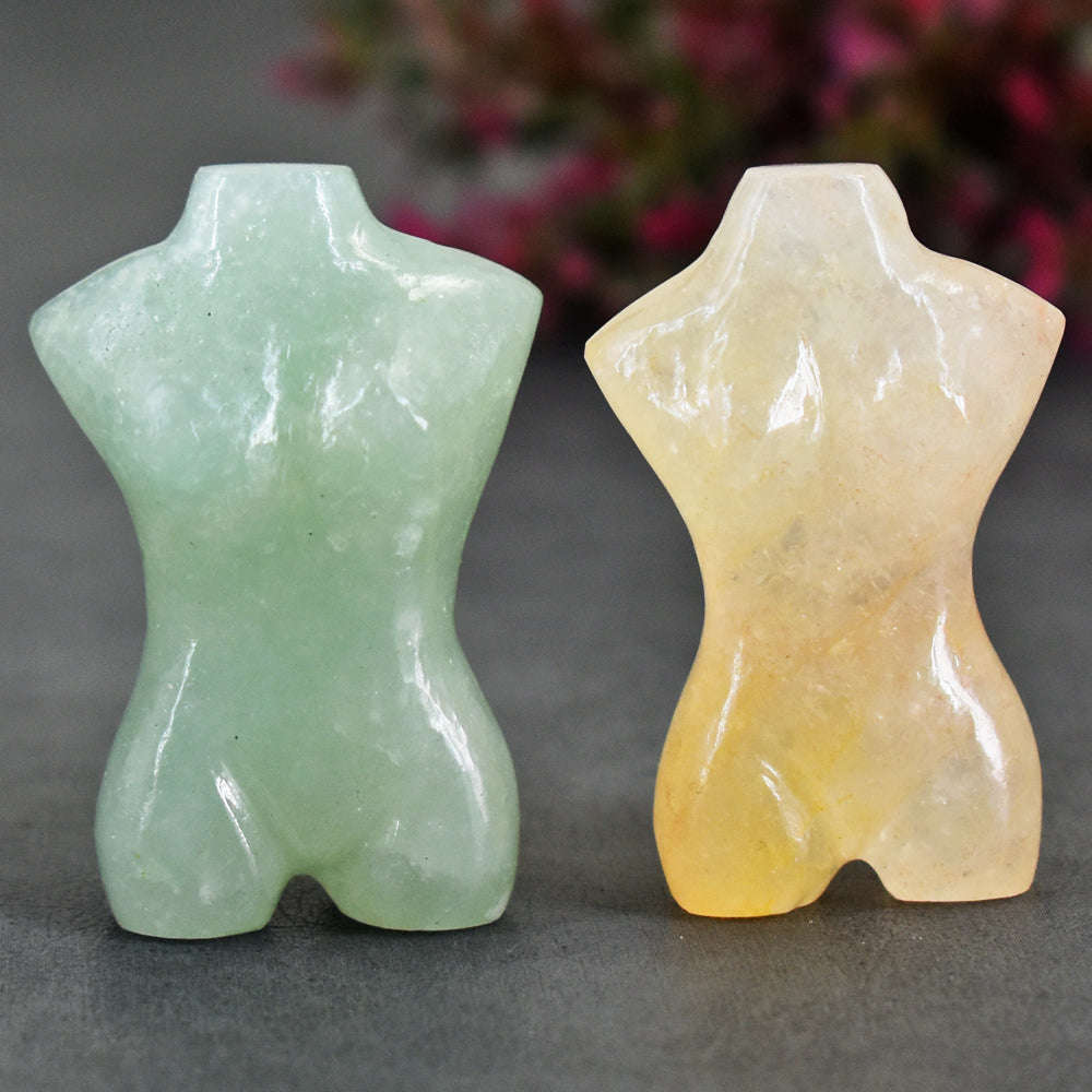 gemsmore:Genuine 183  Cts  Aventurine Crystal Goddess Body Set