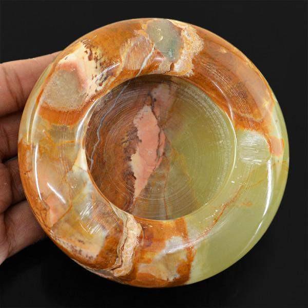 gemsmore:Genuine 1953.00 Cts Carved Agate Ashtray