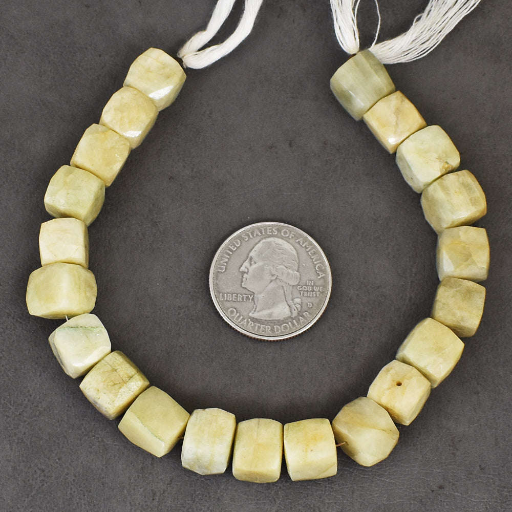 gemsmore:Genuine 220 Carats 09 Inches Amazonite Beads Strand
