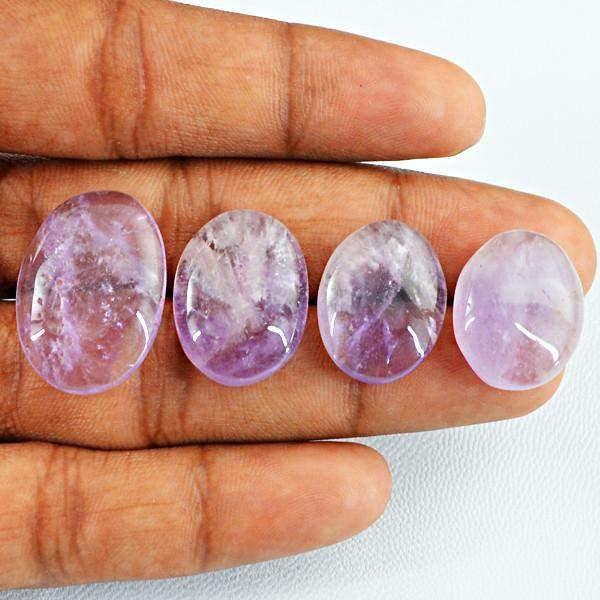 gemsmore:Genuine 54.80 Cts Oval Shaped Purple Amethyst Gemstone Lot