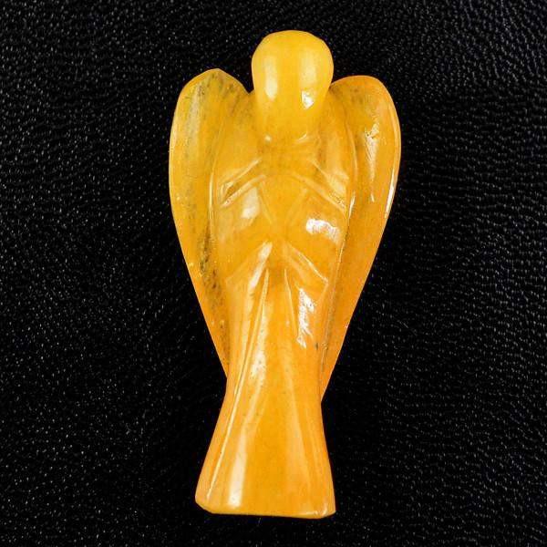 gemsmore:Genuine 63.90 Cts Carved Healing Angel Aventurine Gemstone