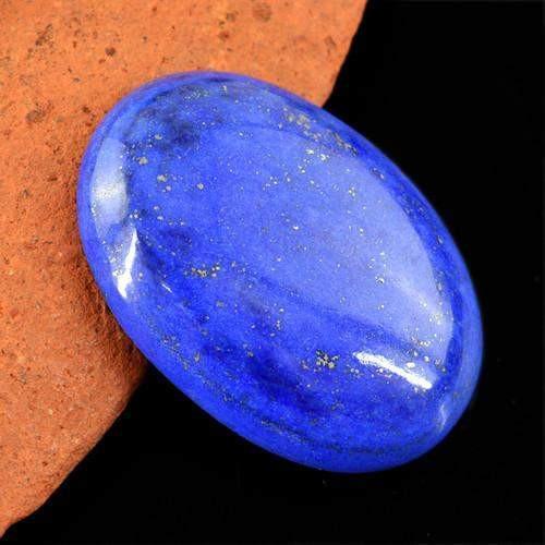 gemsmore:Genuine 72.75 Cts Blue Lapis Lazuli Oval Shaped Gemstone