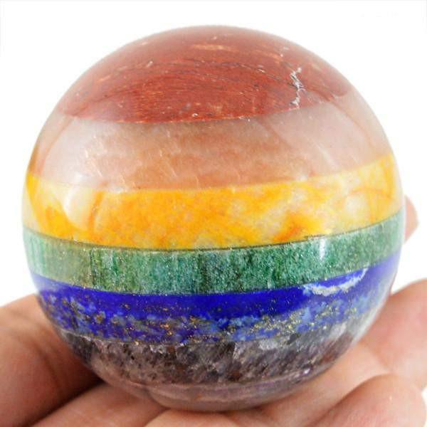 gemsmore:Genuine 834.40 Cts Seven 7 Chakra Healing Ball