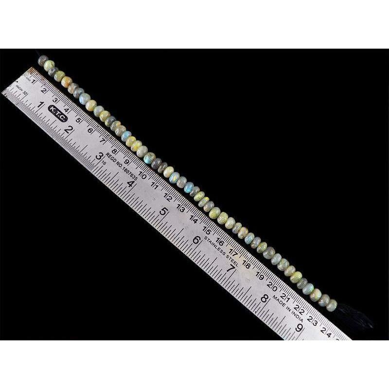 gemsmore:Genuine 99.15 Cts Drilled Blue Labradorite Beads Strand