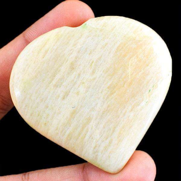 gemsmore:Genuine Agate Carved Heart Shape Cabochon