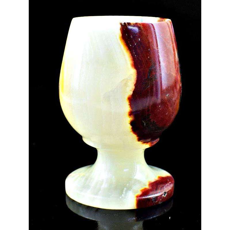 gemsmore:Genuine Agate Carved Wine Glass