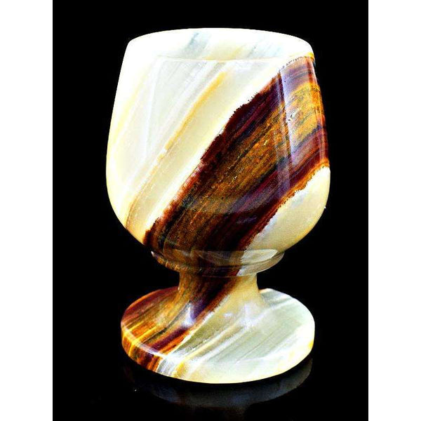 gemsmore:Genuine Agate Hand Carved Wine Glass