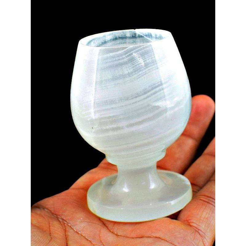 gemsmore:Genuine Amazing Agate Carved Wine Glass